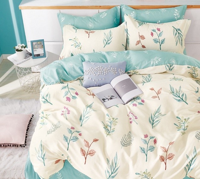 Komplet Pościeli Satyna Bawełniana Pastelowa