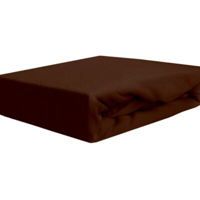 Prześcieradło frotte z gumką brązowe