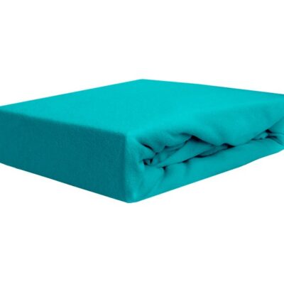 Prześcieradło frotte z gumką turkusowe
