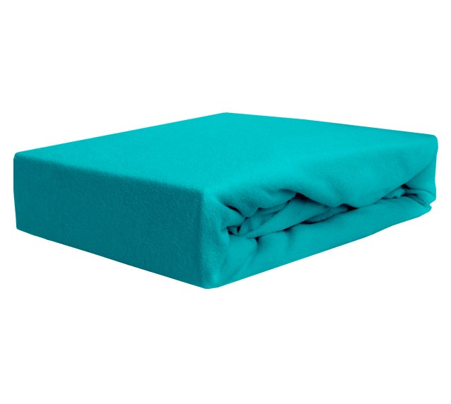 Prześcieradło frotte z gumką turkusowe