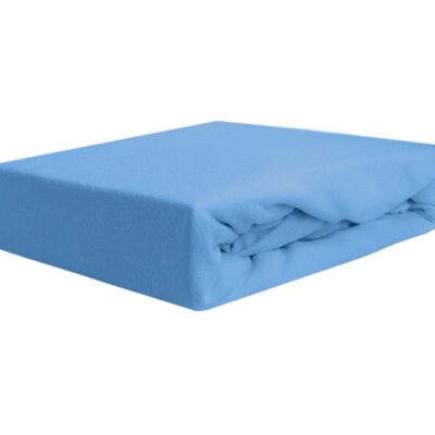 Prześcieradło frotte z gumką niebieskie