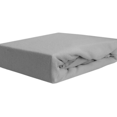 Prześcieradło frotte z gumką szare
