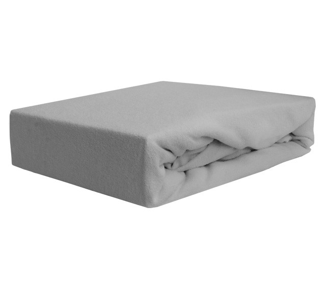 Prześcieradło frotte z gumką szare