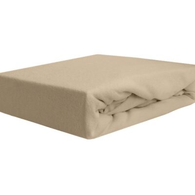 Prześcieradło frotte z gumką beżowe