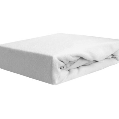 Prześcieradło frotte z gumką białe