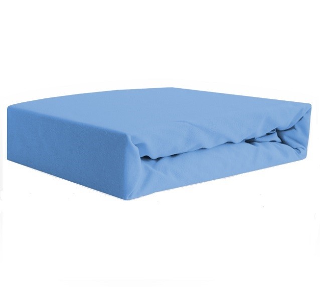 Prześcieradło jersey z gumką niebieskie