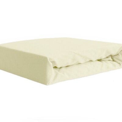 Prześcieradło jersey z gumką kremowe