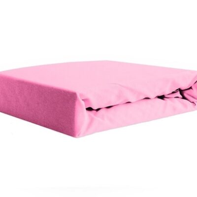 Prześcieradło jersey z gumką jasny róż