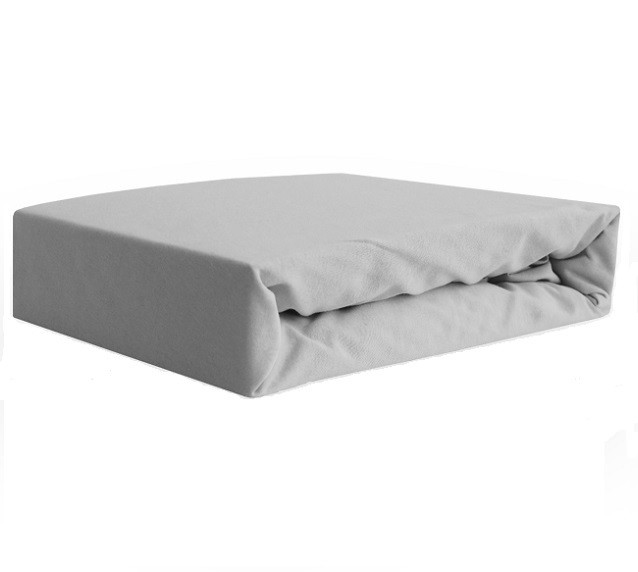 Prześcieradło jersey z gumką szare