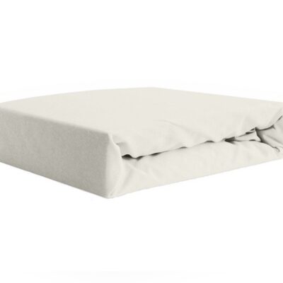 Prześcieradło jersey z gumką ecru