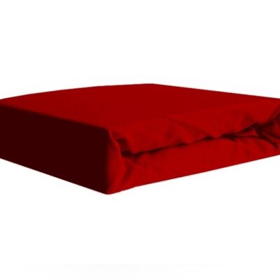 Prześcieradło jersey z gumką czerwone