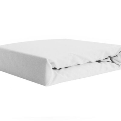 Prześcieradło jersey z gumką białe