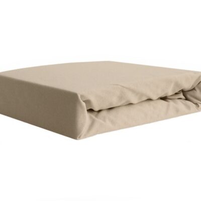 Prześcieradło jersey z gumką beżowe