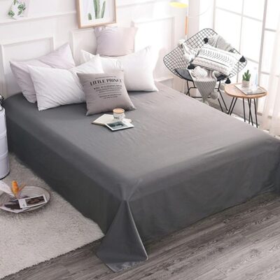 Prześcieradło bez gumki - szare