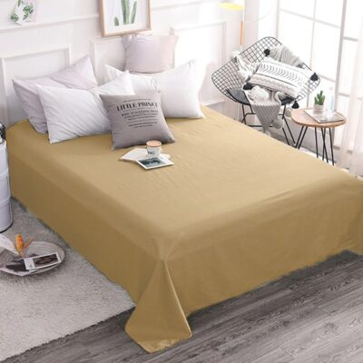 Prześcieradło bez gumki - beżowe