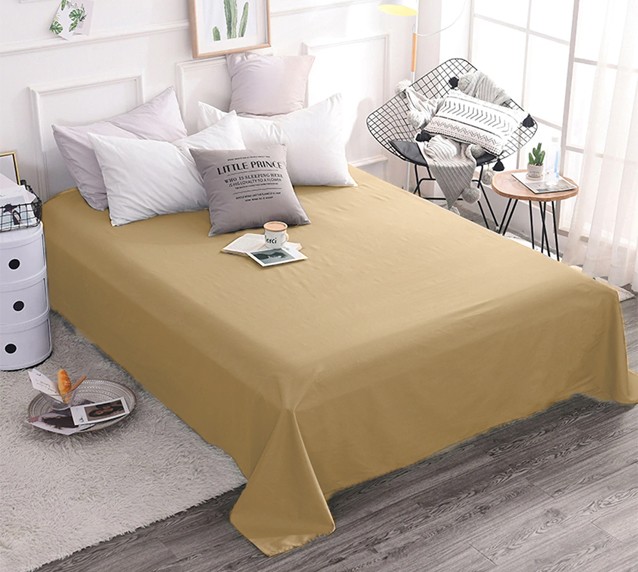 Prześcieradło bez gumki - beżowe