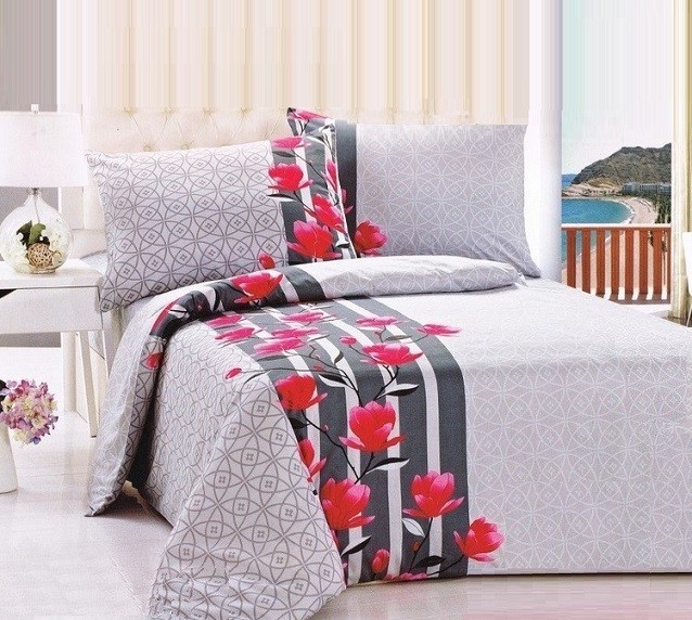 Komplet Pościeli Satyna Bawełniana 160x200