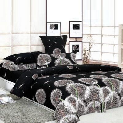 Komplet Pościeli 200x220 Satyna Bawełniana Dmuchawce