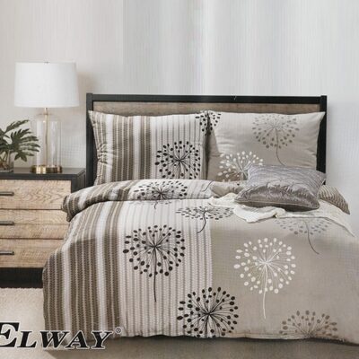 Komplet Pościeli Satyna Bawełniana Dmuchawce