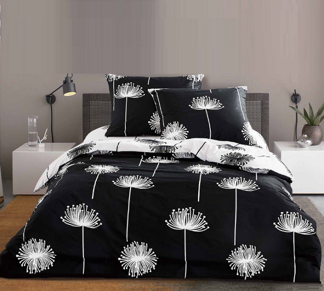Komplet Pościeli Satyna Bawełniana w Dmuchawce