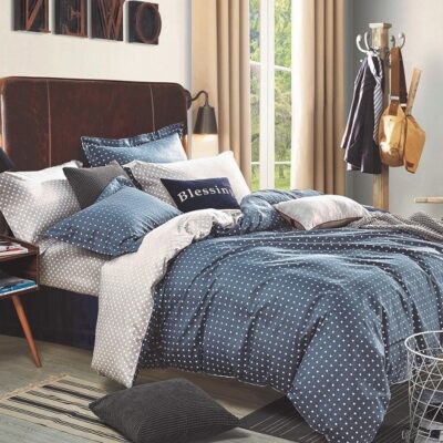 Komplet Pościeli Satyna Bawełniana Szara