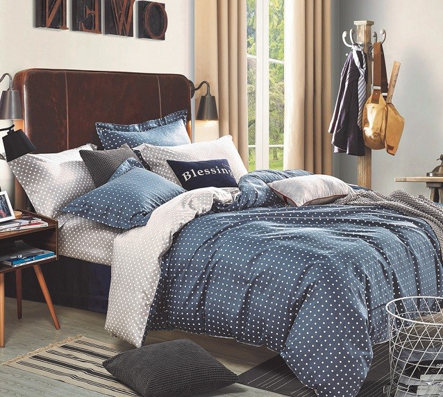 Komplet Pościeli Satyna Bawełniana Szara