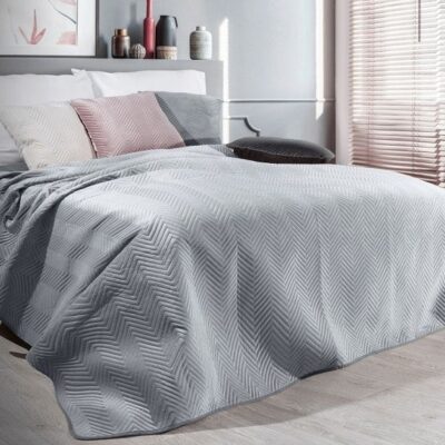 Narzuta Eurofirany Welurowa Sofia Srebrna