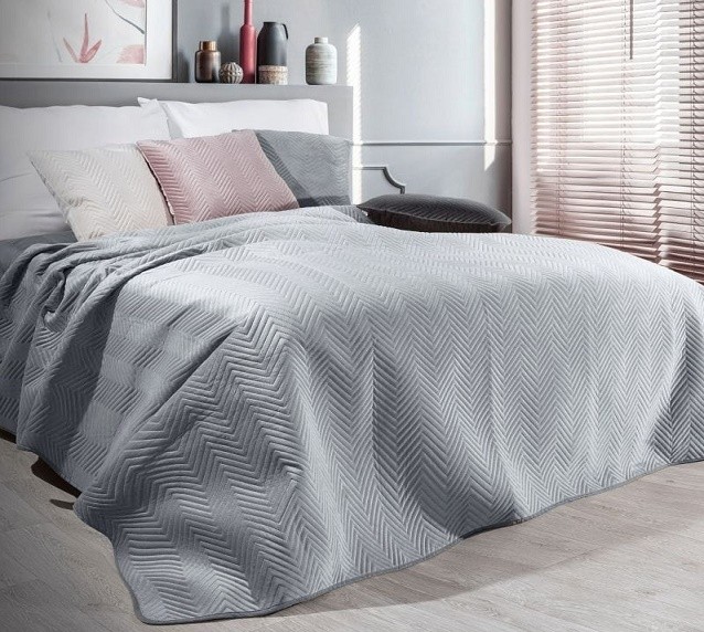 Narzuta Eurofirany Welurowa Sofia Srebrna