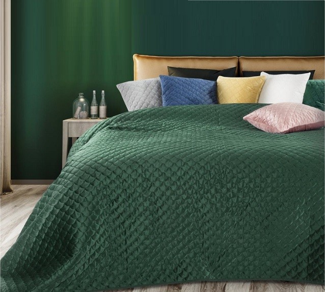 Narzuta Eurofirany Welurowa Ariel Zielona
