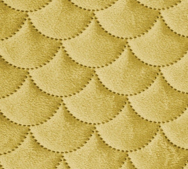 Narzuta Eurofirany Welurowa Ariel Musztardowa