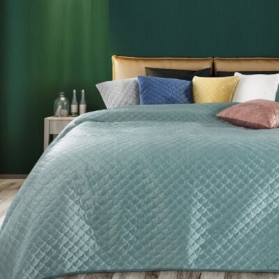 Narzuta Eurofirany Welurowa Ariel Miętowy