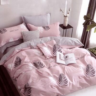 Komplet Pościeli Satyna Bawełniana Liście