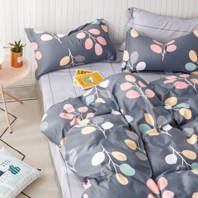 Komplet Pościeli Satyna Bawełniana Pastelowa