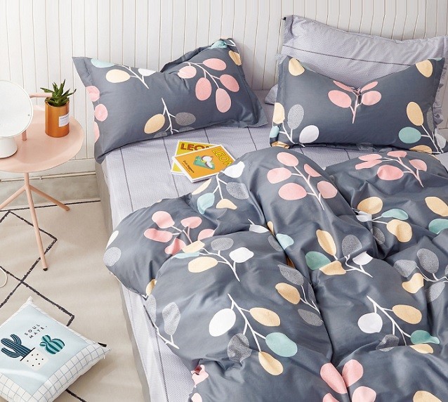 Komplet Pościeli Satyna Bawełniana Pastelowa