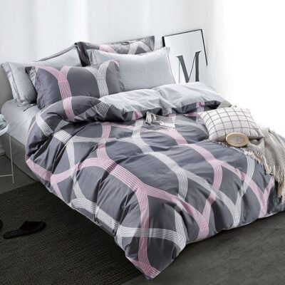 Komplet Pościeli Satyna Bawełniana Nowoczesna