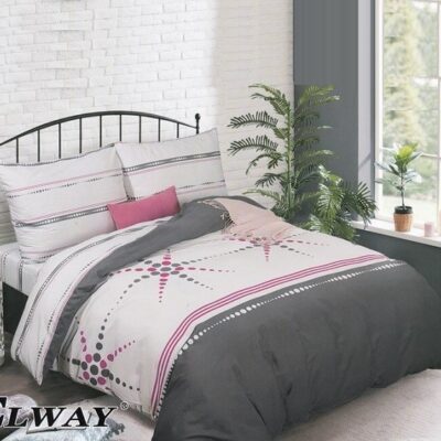 Komplet Pościeli Satyna Bawełniana Gawiazda