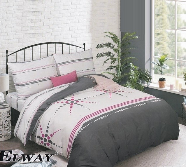 Komplet Pościeli Satyna Bawełniana Gawiazda