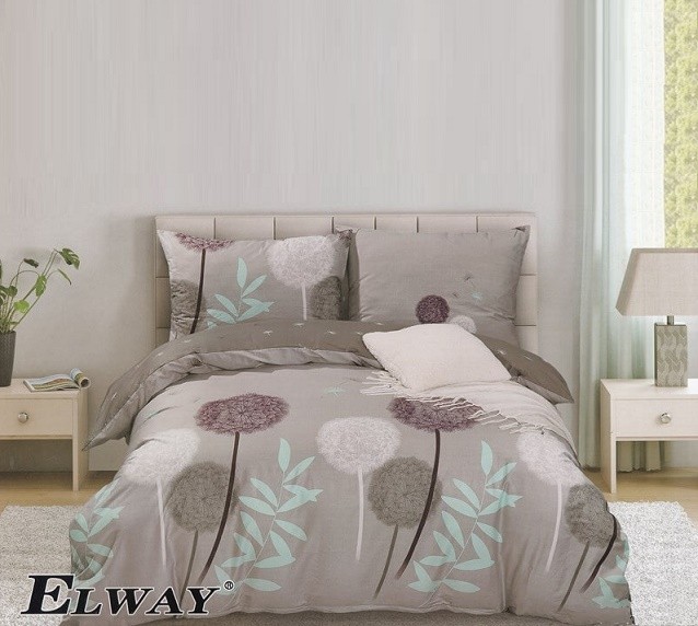 Komplet Pościeli Satyna Bawełniana Dmuchawce