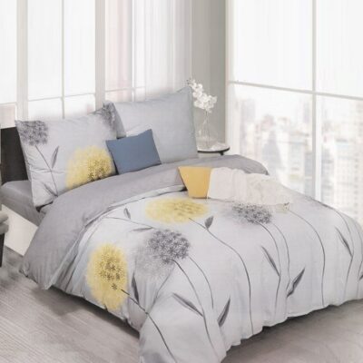 Komplet Pościeli Satyna Bawełniana Dmuchawce