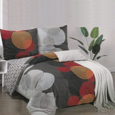 Komplet Pościeli Satyna Bawełniana Koła