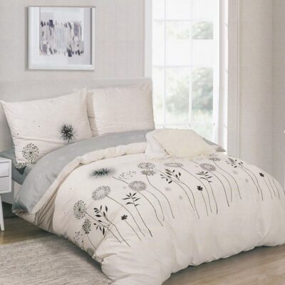 Komplet Pościeli Satyna Bawełniana w Dmuchawce