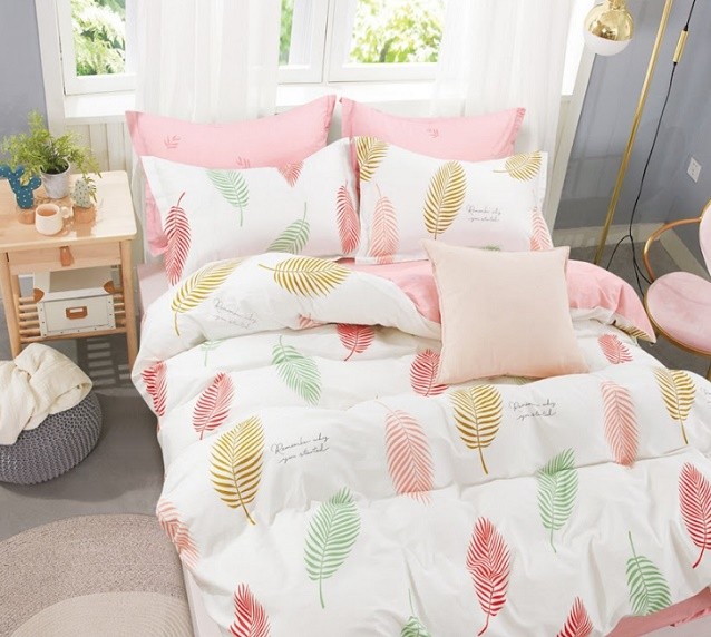 Pościeli Satyna Bawełniana Liście