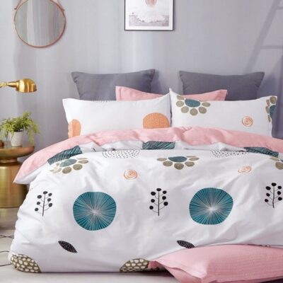 Komplet Pościeli Satyna Bawełniana Koła