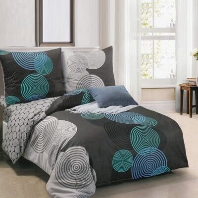 Komplet Pościeli Satyna Bawełniana Koła