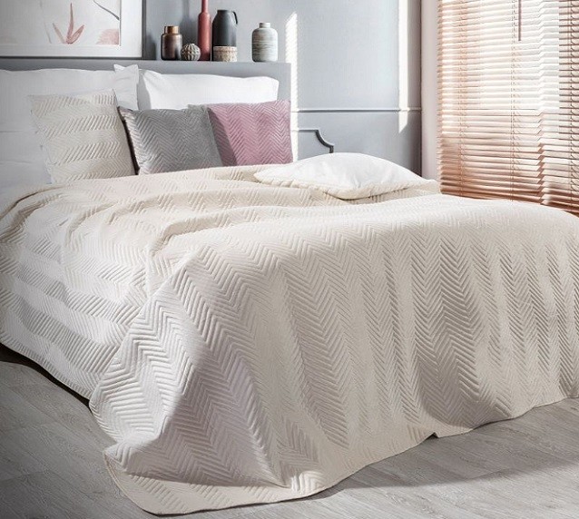 Narzuta Eurofirany Welurowa Sofia Kremowa