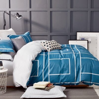 Pościeli Satyna Bawełniana Turkusowa