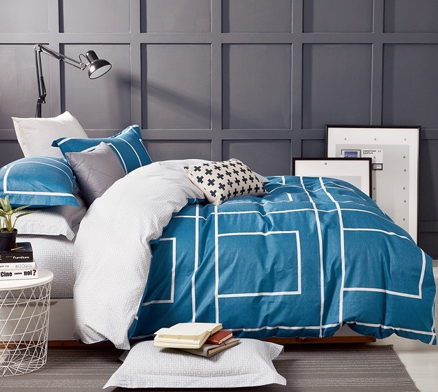 Pościeli Satyna Bawełniana Turkusowa