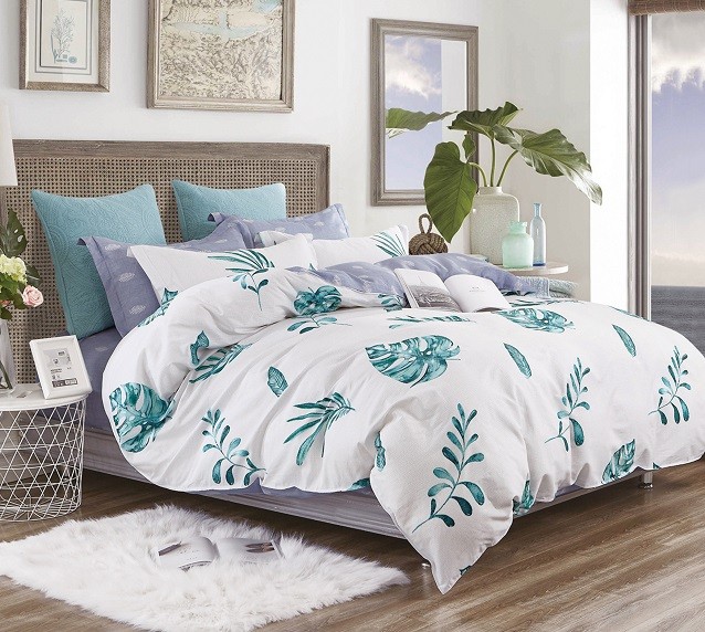 Komplet Pościeli Satyna Bawełniana Monstera