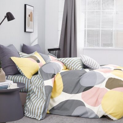 Komplet Pościeli Satyna Bawełniana Koła