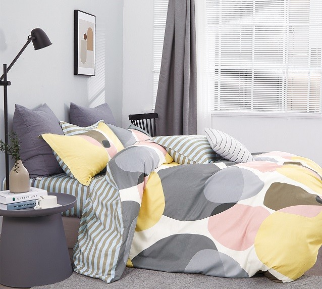 Komplet Pościeli Satyna Bawełniana Koła